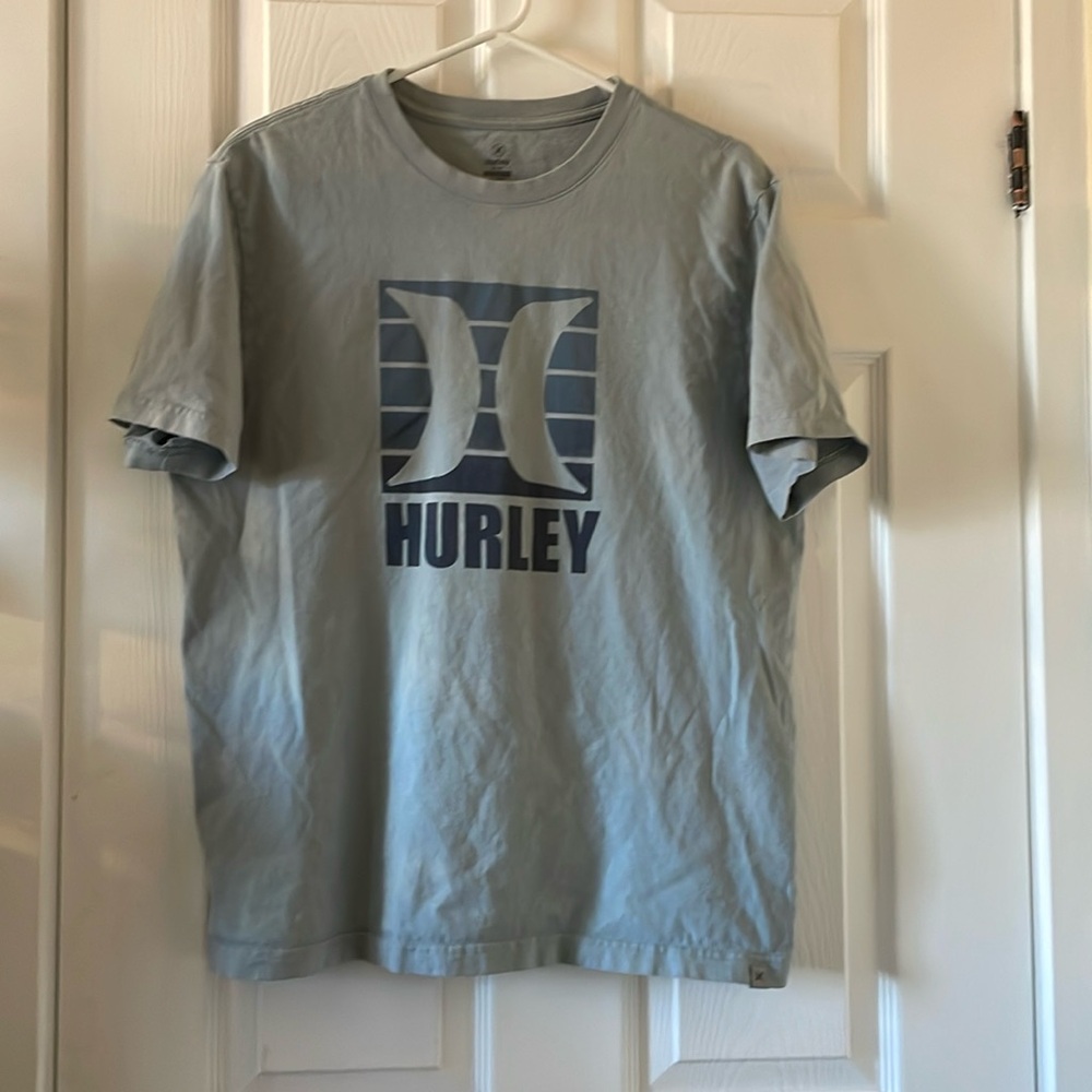 Hurley men’s light blue t shirt surfer skater beach